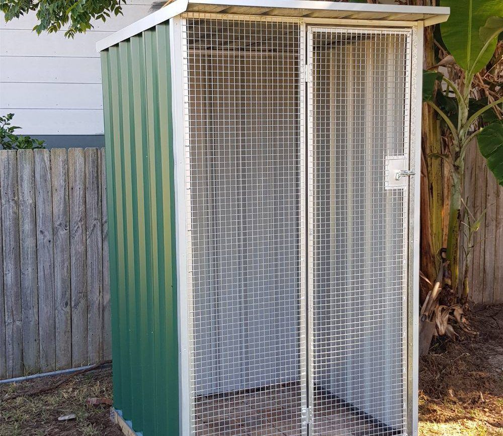 1.2m x 1.2m x 2m high aviary built by New Look Shed City