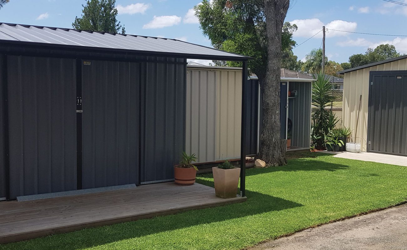 Custom garden sheds Newcastle on display at New Look Shed City
