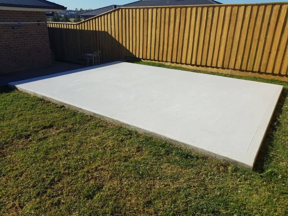 Shed Flooring - Concrete Slab finished level site by New Look Shed City