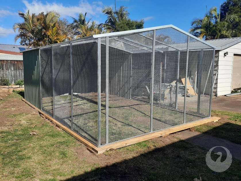 Colorbond custom animal enclosure built and installed by New Look Shed City
